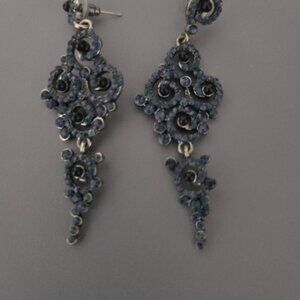 blue vintage earrings long